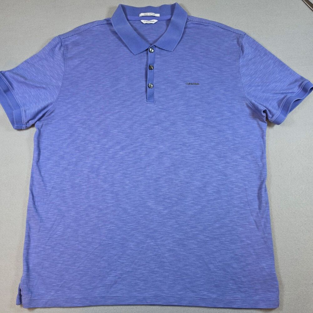 Calvin Klein Polo Size L/XL – Blue Short Sleeve Performance Shirt